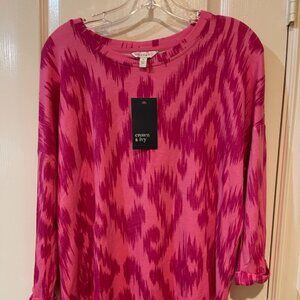 Soft Two Tone Top by Crown & Ivy